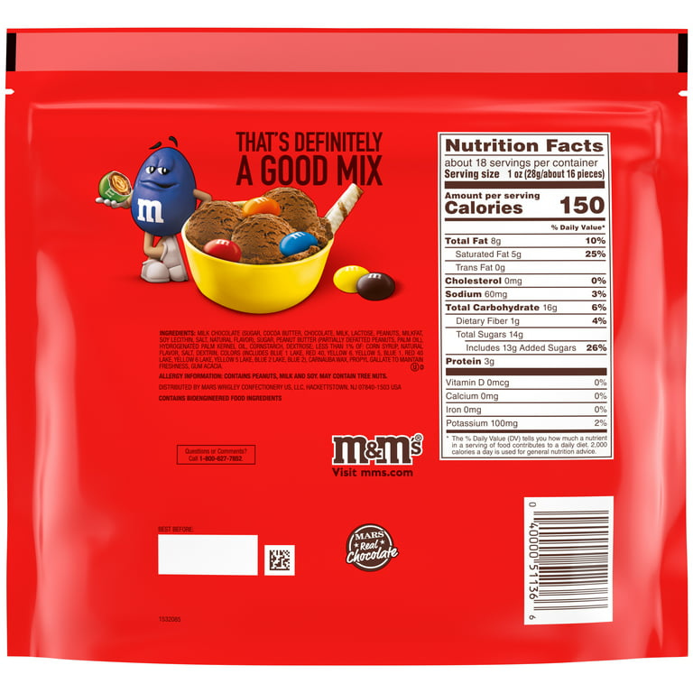 M&M'S® Peanut Butter Milk Chocolate Candy Family Size Bag, 18.4 oz - Fry's  Food Stores