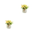 thumbnail image 2 of Bearachild Flores artificiales con jarrón Flor de seda Decoración de bonsái Fiesta en la oficina Type2 NO2, 2 of 6