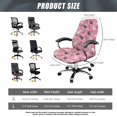 thumbnail image 6 of Xixirimido Schnauzer Dog Rose Pink Print Office Chair Covers Stretchable Computer Gaming Chair Cover, Universal Desk Chair Covers Removable Rotating Chair Slipcover with Button, Large, 6 of 6
