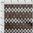 thumbnail image 2 of oneOone Cotton Poplin Brown Fabric Ikat Dress Material Fabric Print Fabric By The Yard 42 Inch Wide, 2 of 4