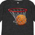 thumbnail image 4 of Inktastic Basketball Swish Boys or Girls Long Sleeve Toddler T-Shirt, 4 of 5