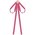 thumbnail image 1 of Pin de broche para mujer, lazo de satén con perla para fiesta de boda, talla única, rojo rosa, 1 of 5