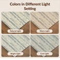 thumbnail image 7 of Design&I 8'x10' Washable Area Rug Vintage Boho Wave Faded Nautical Distressed Scroll Border Ocean Flowing Dynamic for King Size Bedroom, Under Bed, Sleek Flatweave Pet Friendly, 7 of 7