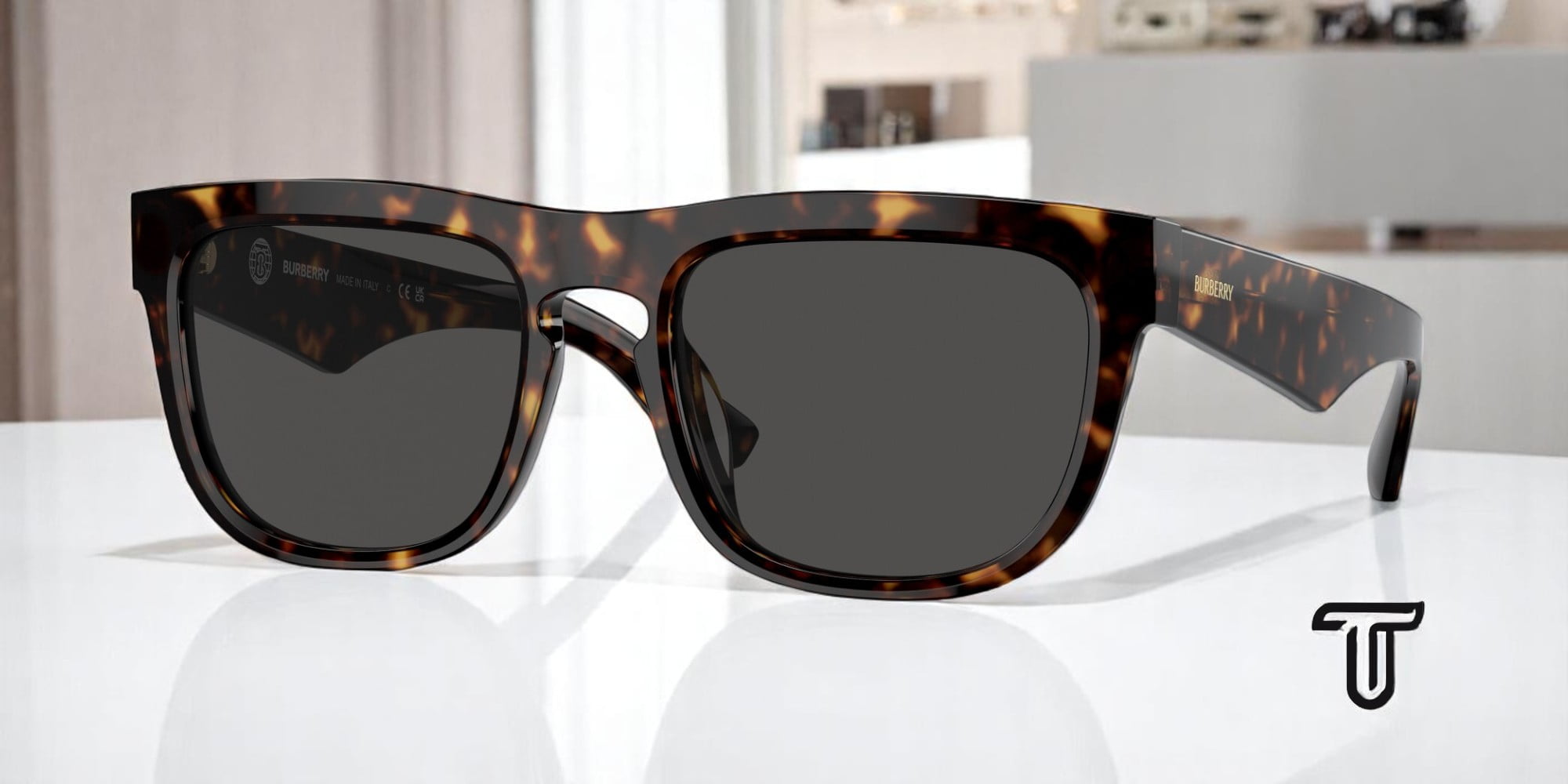Burberry BE 4348 Plastic Mens Square Sunglasses 52mm - Walmart.com
