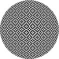 thumbnail image 1 of Ahgly Company Tapis Rond Lavable en Machine Intérieur Transitionnel Noir Charbon, 5 Pieds Rond, 1 of 7