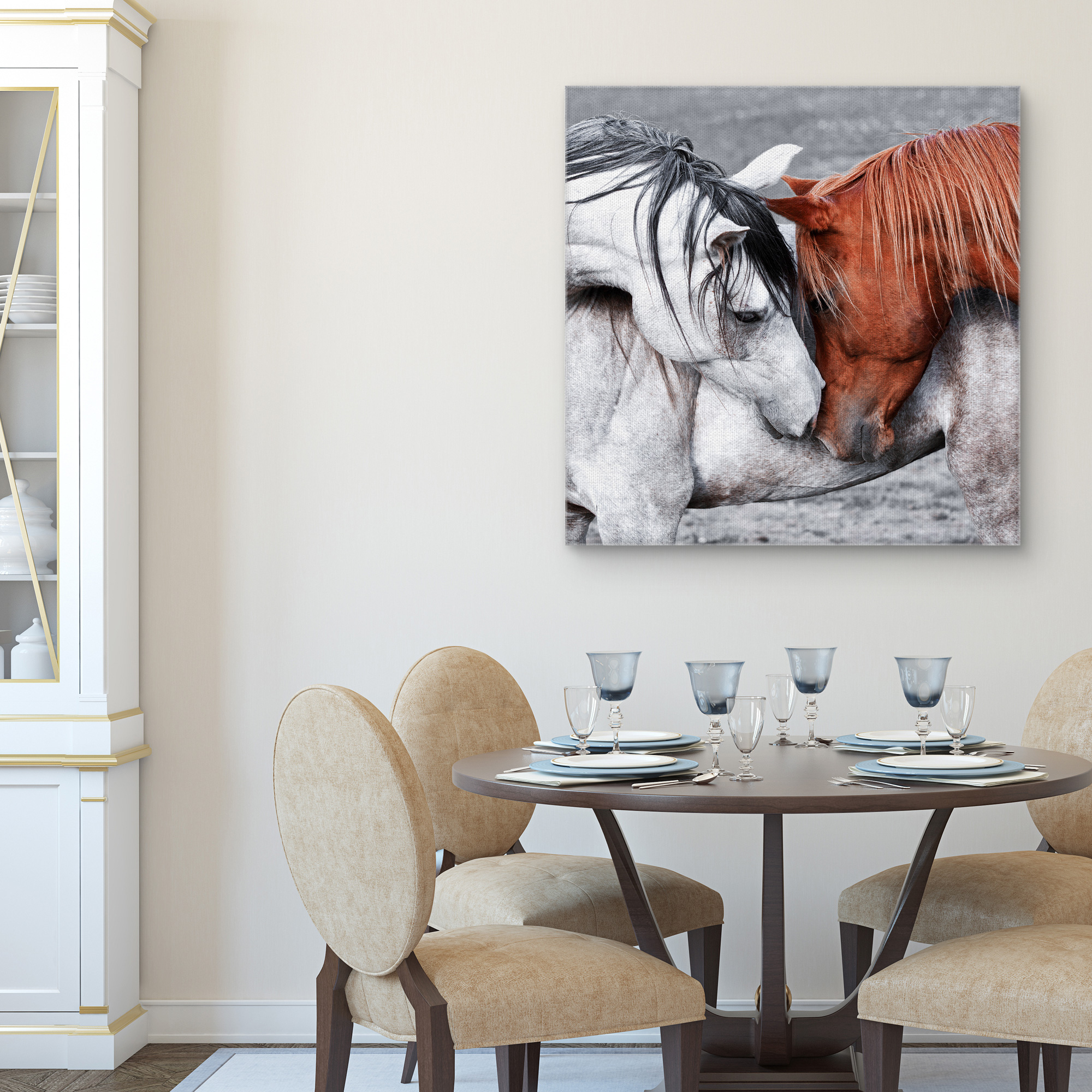 Masterpiece Art Gallery Horse Of A Different Color By Belle Maison Canvas Art Print 30" x 30"