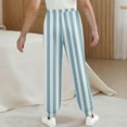 thumbnail image 4 of Miluxas Girl's Striped Bottom Sweatpants High Waist Sporty Gym Athletic Fit Jogger Pants Casual Trousers Light Blue 7 Years(130), 4 of 6