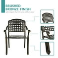 thumbnail image 2 of MEETWARM 5 Piece Patio Dining Set, Outdoor All-Weather Cast Aluminum Dining Table Set, Patio Furniture Set for Backyard Garden Deck, Include 4 Chairs and 1 Round Table with Umbrella Hole, 2 of 7