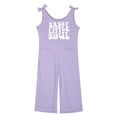 thumbnail image 4 of Bigetiay Girls Jumpsuit Sleeveless Back to School Romper Letter Graphic Suspenders with Pockets Spring Summer Romper Girls Overalls Size 13-14 Years, 4 of 4