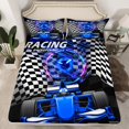 thumbnail image 2 of Erosebridal Blue Car Sheet Set Twin,Extreme Sport Bedding Sets Twin Size,Geometric Buffalo Twin Sheet Sets,Breathable Automobile Room Decor,3pcs, 2 of 7