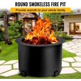 thumbnail image 3 of 21.5 Inch  Fire Pits Large   Fire Pit Carbon Steel Stove Bonfire Fire Pit Portable Outdoor Fire Bowl for Picnic Camping Backyard, 3 of 6