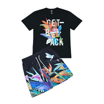 Genuine Mens Get Back Tshirt Short Set Streetwear Fashion