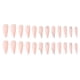 thumbnail image 1 of Uñas postizas de bailarina, punta francesa blanca, uñas acrílicas artificiales, pegamento brillante en las uñas, 24 Uds., 1 of 5
