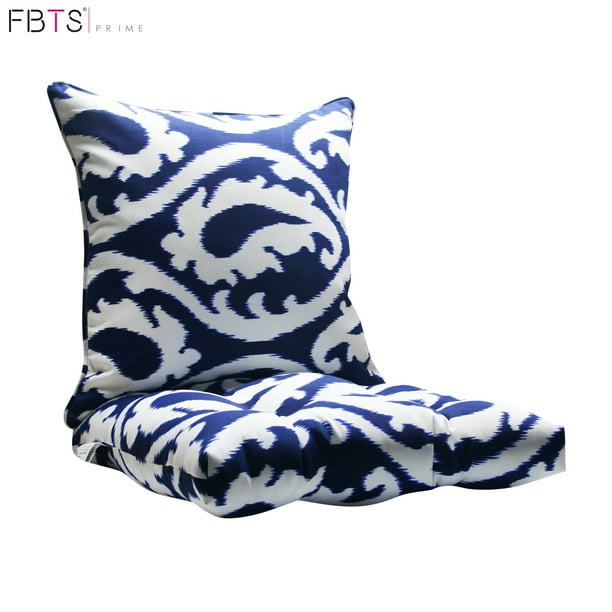 Fbts Prime Outdoor Chair Cushion And Pillow Navy Paisley Pattern Patio Decorative Set For Indoor Furniture Garden Home Office Com Fbts Prime Outdoor Chair Cushion And, 24×24 Outdoor Cushions