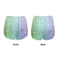 thumbnail image 6 of Uemuo Beautiful Glitter Pattern Women's Athletic Shorts High Waisted Running Shorts with Liner Pockets Gym Elastic Workout Shorts-Medium, 6 of 9