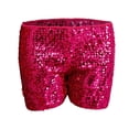 thumbnail image 5 of vigerkar Sequin Shorts for Women High Waist Party Night Out Concert Outfit Sparkly Mini Shorts (Red, M), 5 of 5