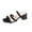 Black, variant on KEGIRLOM Women's Fashionable Casual Solid Color Heel Strappy Sandals High Heels Shoes White 6.5