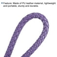 thumbnail image 4 of Uxcell PU Keyring Woven Lanyard Straps Braided Leather Keychain, Purple 3 Pack, 4 of 5