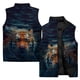 thumbnail image 2 of Chaleco de viento frío moderno y cómodo para hombre Chaquetas de invierno para hombre modernas y versátiles Chalecos para hombre con estampado de tigre dominante, 2 of 4