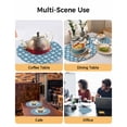 thumbnail image 2 of 13 Inch Round Placemats Set of 6, Blue Floral Non Slip Heat Insulation PP Table Mats, Spring Flowers Modern Abstract Art Farmhouse Washable Place Mats for Kitchen Dining Party Table Decor, 2 of 7
