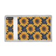 thumbnail image 2 of JIALIOU Nylon Trifold Card Wallet with ID Window Zipper Pocket for Men Women Teen Sunflowers and Small Leaf, 2 of 7