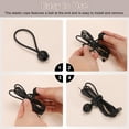 thumbnail image 4 of 4" Balls Bungee Cords, 25 Pcs Bungee Cords with Balls Elastic Tarp Tie Downs for Tents(Black/White), 4 of 7
