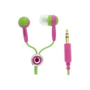 Angle View: iPopperz Colorz Green/Pink/Green - Earphones - in-ear - wired - 3.5 mm jack - green, pink