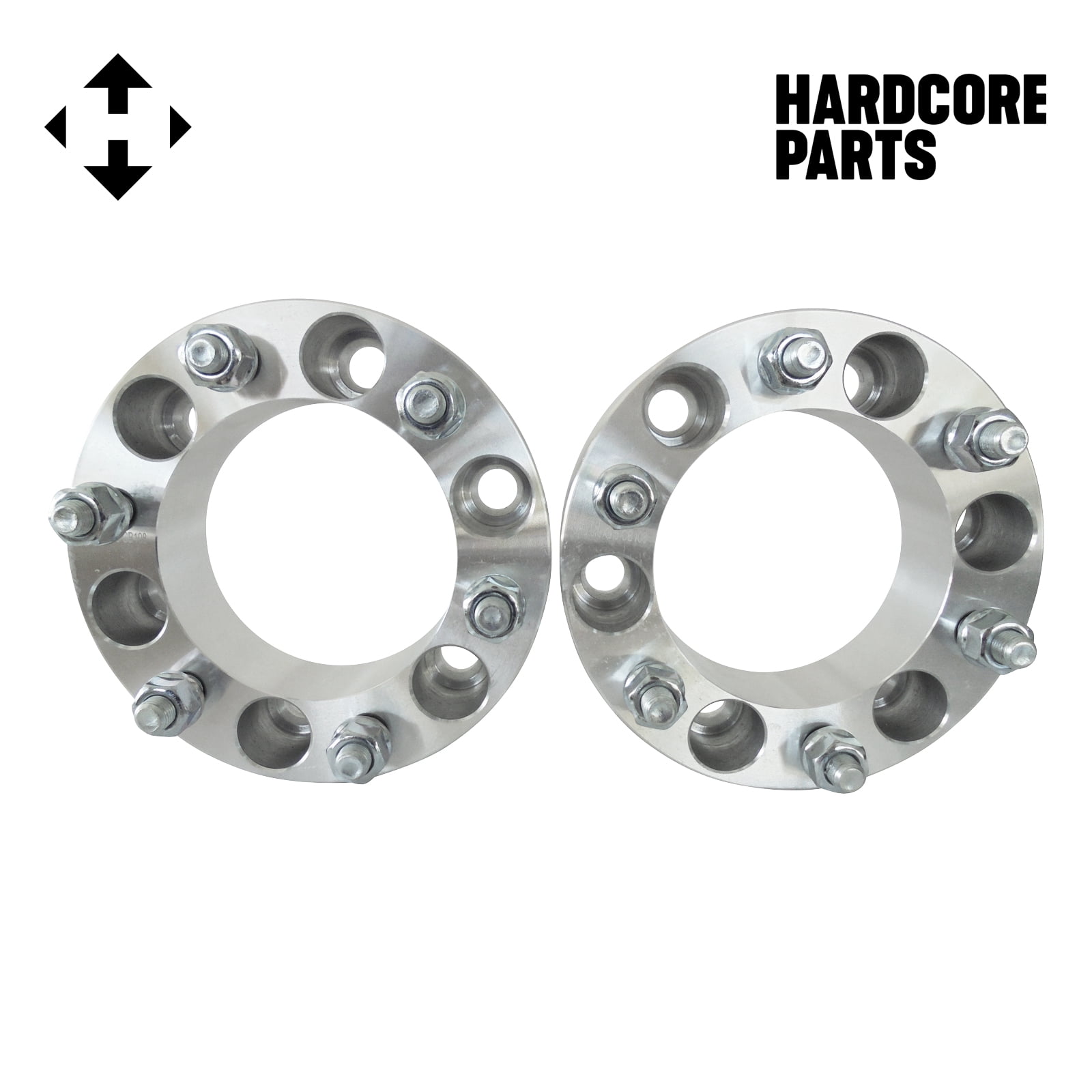 2 QTY Wheel Spacers Adapters 2" 6x5.5 (6x139.7) bolt patterns with 12x1.5 threads - Compatible with Toyota Isuzu Chevroloet GMC Dodge Ford Honda Hummer Hyundai Isuzu Lexus Mazda Mitsubishi
