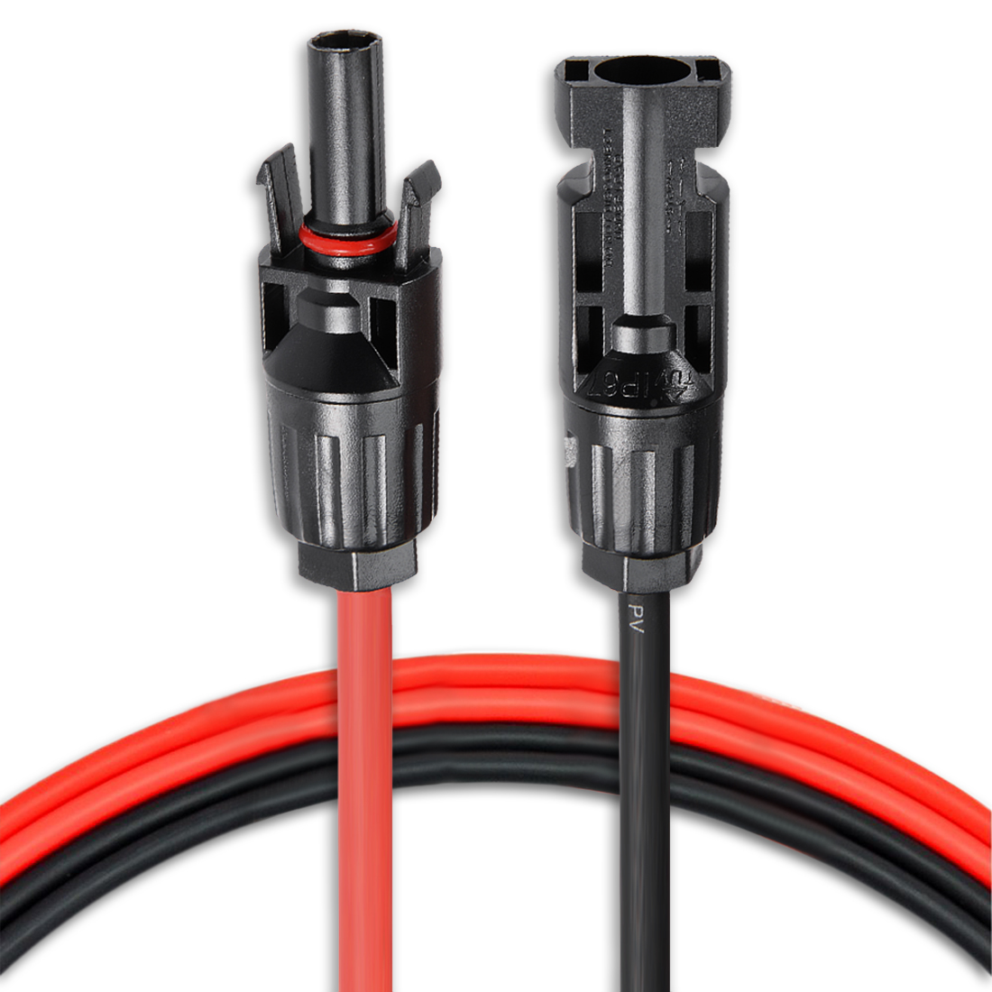 Solar Adaptor Cable 4Ft 12AWG Kit PV w MC4 Female and Male Connectors