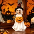 thumbnail image 5 of Halloween Ghost Dog Figurine Resin Statue Decor, Detailed Design Stable Display Eye Catching Accent, for Table Shelf Bar Halloween Home Decoration, 5 of 6