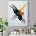 thumbnail image 4 of Abstract Strokes Decorative Painting/Canvas Art， Suitable for Living Room， Bedroom， Office， Hotel， Dining Room， Kitchen， Bar， Study， Hallway and Entrance，Modern Golden and Black Lines Wall Art，169, 4 of 8