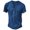 Blue, variant on Short Sleeve Vintage Washed Men Casual Henley Shirt Male Button Down Blouse