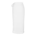 thumbnail image 5 of Mrat Casual Mini Skirts Women's Casual Fashion Solid Color Flowing Skirt Hip Wrap Skirt Casual Mini Skirts S-213 White One Size, 5 of 6