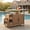 N767P379702A, variant on DTTRA 54.3" Solid Wood Outdoor Kitchen Island Cart with Stainless Steel Top, Farmhouse Rolling BBQ Grill Prep Table with Fold-Down Extension, Drawers, Spice Rack & Wheels for Patio Backyard, Brown