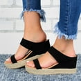 thumbnail image 2 of Sandale Décontractée pour Femmes à Bout Ouvert, Espadrilles à Plateforme Compensée avec Bride Élastique, 2 of 7