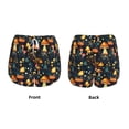thumbnail image 3 of Balery Colorful Plants Mushroom Pantalones cortos deportivos para mujer con forro y dos bolsillos, elásticos, para entrenamiento, gimnasio, yoga-Large, 3 of 7