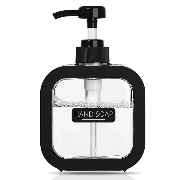 GM GMISUN Black Soap Dispenser 10 Ounce Plastic Hand and Dish Soap Bottle for Kitchen 1 Pack