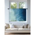 thumbnail image 4 of Sheer Curtains 54 Inch Length, Blue Ombre Semi Sheer Curtains Light Filtering Window Treatment, Coastal Beach Modern Abstract Art Privacy Voile Drapes for Living Room Bedroom 52x54 Inch, 4 of 7