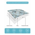 thumbnail image 5 of Quilts Twin Size, Teal Morocco Soft Comforter Bedding Set for Bed, Modern Abstract Art Contemporary Geometric Lightweight Quilted Bedspread with Pillow Cover(2 Pieces) for All Season, 68x86 Inch, 5 of 6