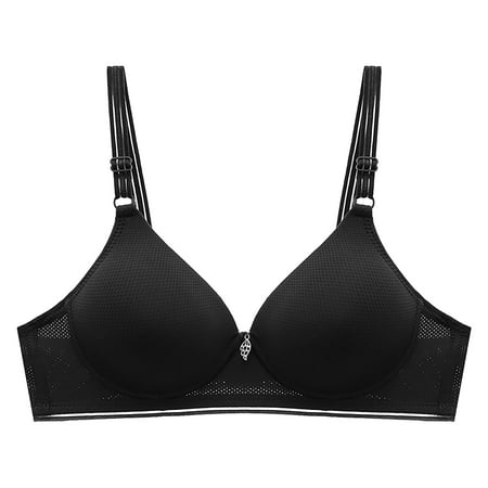 Blczomt Womens Bra No Underwire Bralette Balconette Push Up Black Bras