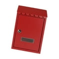 thumbnail image 4 of DOLITY Lockable Mailbox Wall Mount Drop Box 21x7x30cm for Newspapers Easily Install Red, 4 of 9