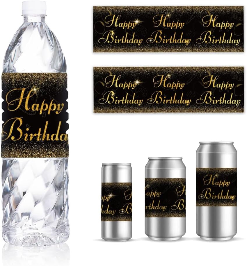 50Pcs Wedding Water Bottle Labels - Glossy Greenery Waterproof Wrappers For Bridal Showers & Parties