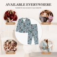 thumbnail image 6 of KLL Camping Caravan Print Women's Long Sleeve Pajamas with Pants Sleepwear Loungewear 2 Set-Small, 6 of 7