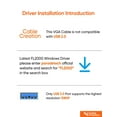 thumbnail image 6 of USB 3.0 to VGA Cable 6 Feet, CableCreation USB to VGA Adapter Cord 1080P @ 60Hz, External Video Card, Only Support Windows 10/8.1/8 / 7 (NO XP/Vista/Mac OS X), Black, 6 of 7