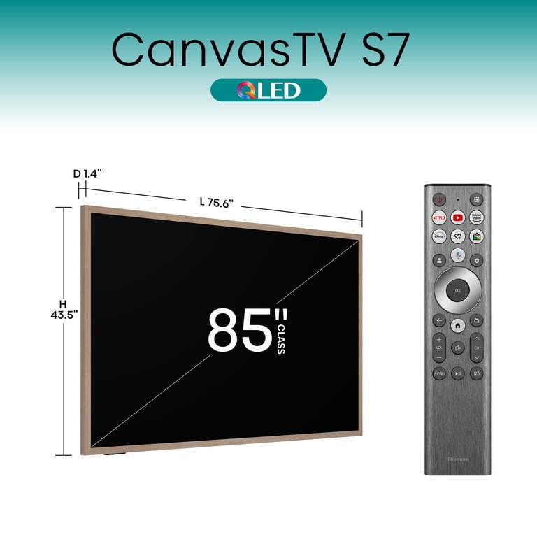 Hisense 85-Inch Class QLED 4K S7N CanvasTV™ Series Dolby Vision