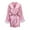 Pink, variant on Women's Satin Short Robes for Bridesmaid Bride Wedding Party Bathrobe Soft Loungewear for Ladies Pure Color Womens Robes Long