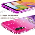 thumbnail image 5 of For Samsung Galaxy A01 Case w/ TPU Screen Protector Liquid Quicksand Glitter Cute Bling Girls Women [Shock Proof] for For Samsung Galaxy A01 - Pink/Purple, 5 of 5