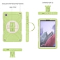 thumbnail image 3 of 3-Layer Kids Case for Samsung Galaxy Tab A7 Lite 8.7" 2021, Durable Sturdy Protection Silicone PC Case with Swivel Stand, Hand Strap Shoulder Strap Pencil Holder with Charging Port Lid - Greenwhite, 3 of 12