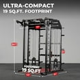 thumbnail image 6 of Mikolo Smith Machine Home Gym, All-in-One Power Rack with Smith Cage and Functional Trainer, Squat Rack with 2:1 Dual Pulley Cable System and Extended Forward Reach, Vertical Leg Press, 6 of 17