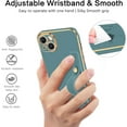 thumbnail image 3 of iPhone 14 Case, iPhone 14 Phone Case,Slim Fit Soft TPU with Adjustable Wristband Kickstand Plating Scratch Resistant Shockproof Protective Cover for Apple iPhone 14 6.1 Inch 2022, Blue Grey, 3 of 18